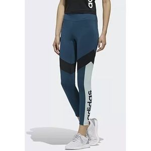Adidas Blue & Teal Colorblock Climalite Logo Activewear Leggings size Small